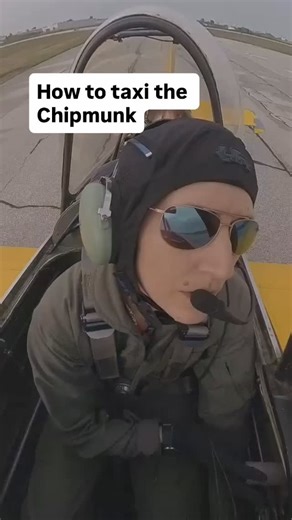 A short tutorial on how to taxi a 1950s DeHavilland Canada Chipmunk when you only have the usual number of hands. 🐙 I went for a quick flight with my friend Elliott a few weeks ago and he stitched together this video from the #insta360 camera. The Chipmunk is wonderfully stable and responsive in the air, and an absolute joy to fly, but taxiing can take some getting used to! This particular plane belongs to the @canadian_aviation_museum in Windsor, Ontario, and you can sign up with them to take 