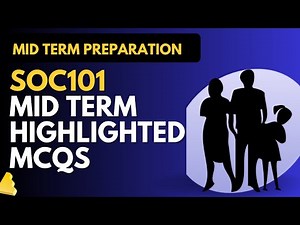 SOC101 Mid Term Highlighted MCQs