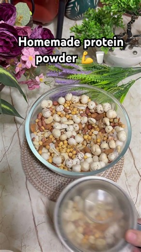 Homemade protein powder💪🥛 #easyrecipes #proteinpowder #dietfood #homemaderecipe #viralreels