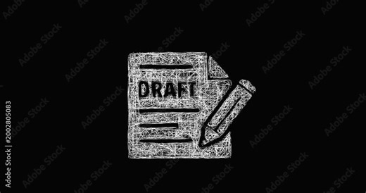 Sketch draft icon animation - smooth progressive reveal