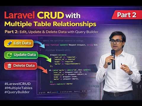 Laravel CRUD with Multiple Tables (Part 2) | Edit, Update & Delete using Query Builder