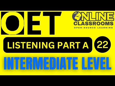 Oet listening part A suzzaine Hinds. Welcome to OET 2.0 Online Classroom
