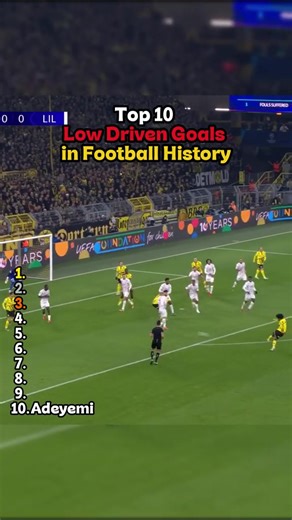Top 10 Low Driven Goals in Football History