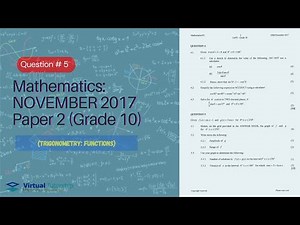 TRIGONOMETRY: FUNCTIONS | November 2017: Mathematics Paper 2 Question 5 (Grade 10)