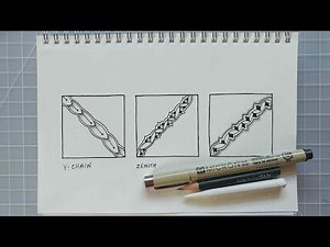 Easy Zentangle Patterns Y-Chain and Zenith | ABCs of Zentangle