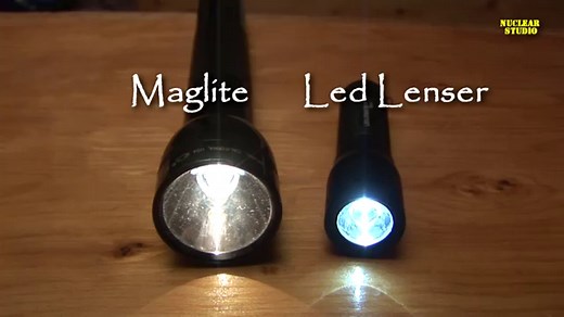 Led lenser p7 vs. Maglite 3 D cell:Test and Review