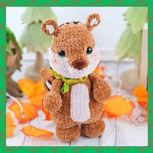 Squirrel Crochet Pattern , Amigurumi Christmas Forest Animal Crochet PDF Ebook , Beginners Small Crochet Coffee Tea Kids Toy Pattern, PDF - Etsy