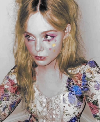 Effie Trinket moodboard edit — Elle Fanning Hunger Games fan edit