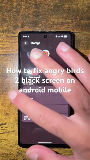 How to fix angry birds 2 black screen on android mobile