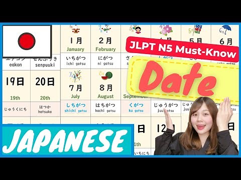 【JLPTN5 Date _Months & Days】in Japanese | Japanese vocabulary