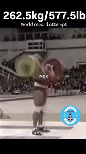 Anatoly Pisarenko 262.5kg clean and jerk world record attempt_ 1983 worlds Championships