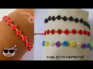 Pulsera miyuki para principiantes/ pulsera de ROMBOS [paso a paso]🔹•♦️•🔸