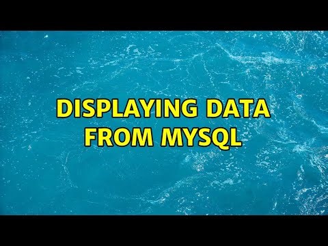 displaying data from mysql