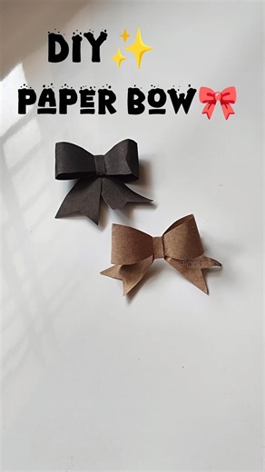 Paper Bow 🎀 diy from brown parcel 🛍️. #diy #craft #decor