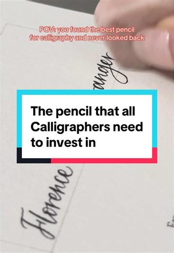best. pencil. ever.✨🙌🏻 i love this so much!! no ugly pencil marks & easy to erase off... leave no evidence behind 👀🫣 tell me which pencil brand you think it is in the comments! 👉🏻 #calligraphy #moderncalligraphy #calligraphywriting #calligraphyvideo #prinksdesignstudio #tiktoksg