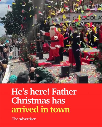 Father Christmas is here at Adelaide’s colourful, vibrant parade, spreading goodwill as thousands line the streets to watch the annual pageant! 📌 Read more: https://bit.ly/497siD4 | The Advertiser