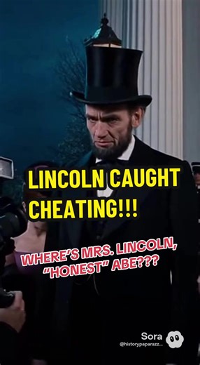 Abraham Lincoln was caught out with a woman who is NOT Mary Todd, and he is not happy about it!!🫨🫨 #ai #paparazzi #history #president #trending