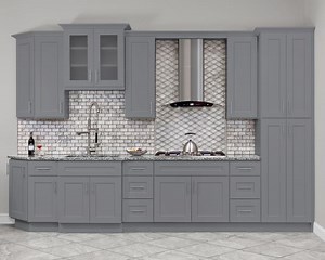 [Hot Item] Customize Melamine Solid Wood MDF Material Kitchen Pantry Cabinets From Factory