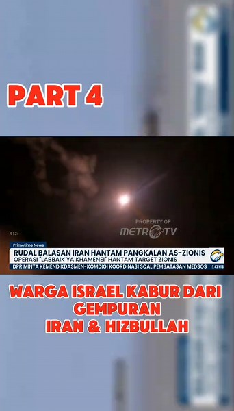 Korps Garda Revolusi Islam Iran atau IRGC merilis rekaman pada hari Senin yang menunjukkan peluncuran gelombang rudal balasan ke-31. Ini merupakan bagian dari operasi True Promise 4 melawan Amerika Serikat dan Israel. Televisi Pemerintah Iran merilis rekaman yang menunjukkan drone diluncurkan, dengan membidik sesuatu yang disebut sebagai target Zionis Israel dan Amerika. #Iran​ #Israel​ #USA​ #DonaldTrump​ #Khamenei​ ​ ​