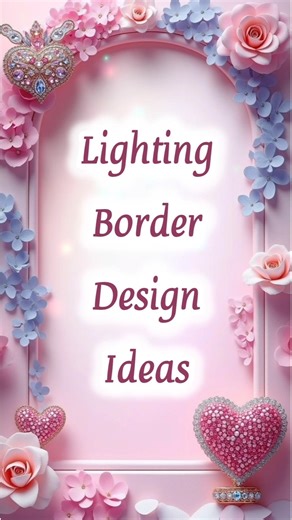 Lighting Border Design Ideas🎀✨️#shorts #borderdesign