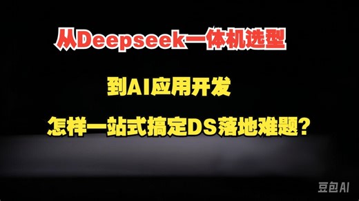 从Deepseek一体机选型，到AI应用开发怎样一站式搞定DS落地难题?