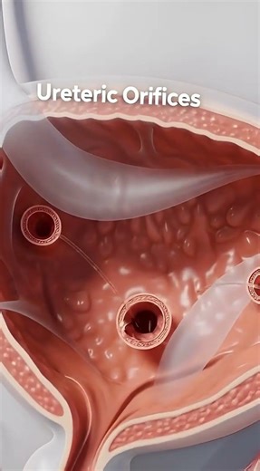 Ultra Detailed Bladder Trigone Macro View in 3D Animation #pelvichealth #pelvicfloor #anatomy
