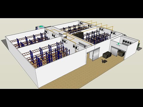 Bản vẽ thiết kế kho lạnh 3D