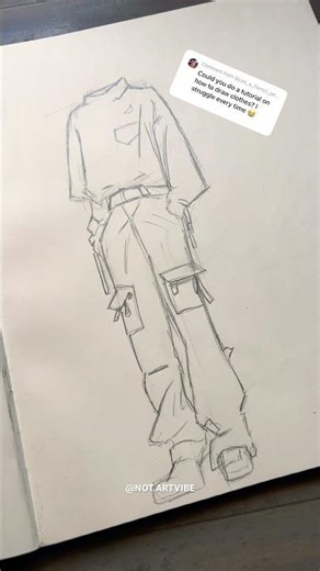 How to draw clothes (tutorial) #art #drawing #sketch #supernatural #tutorial #howtodraw #shorts