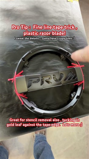 Fine line taping with FBS tapes , how to trick for crispy lines and corners! Custom paint diy