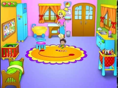 Kindergarten Game Taking Care of Babies Cartoon for Kids