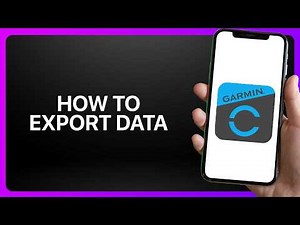 How To Export Data From Garmin Connect ! Tutorial