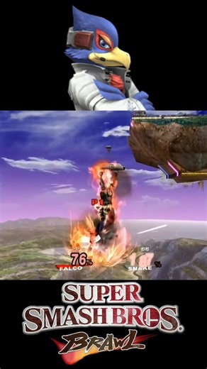 Falco takes out Snake #shorts #ssbb #falco