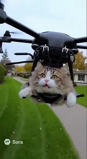The World's Chillest Cat on a Drone
