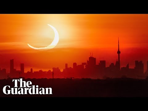 Solar eclipse 2021: crescent sun wows skygazers across northern hemisphere