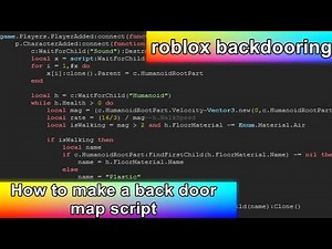 How to make a backdoor map script