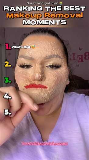 Ranking The Best Makeup Removal Moment #shortsviral #ranking #makeup