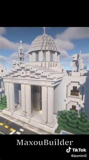 Maps ville communautaire #1 La mairie #minecraft #shorts