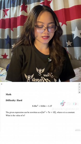 Join Harvard student @Reya Siojo as she solves a Hard SAT Math question involving algebraic expressions and constants! 🎓🧮 This problem challenges you to rewrite the given expression in an equivalent form and determine the value of the constant a. It may look complicated at first, but with the right approach, the relationship between the coefficients becomes much easier to spot. Follow along as Reya breaks down the solution step by step and shares a helpful strategy for solving similar Advanced