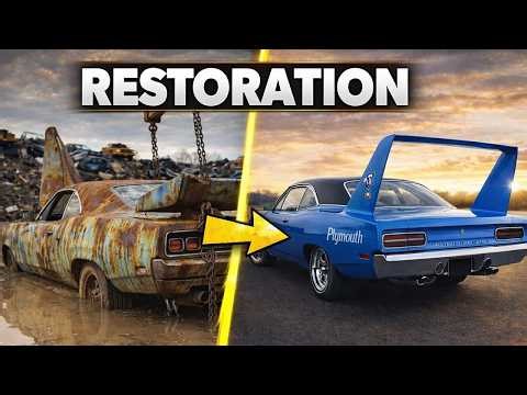 ASMR Car Restoration | 1970 Plymouth Road Runner Superbird Satisfying Full Rebuild