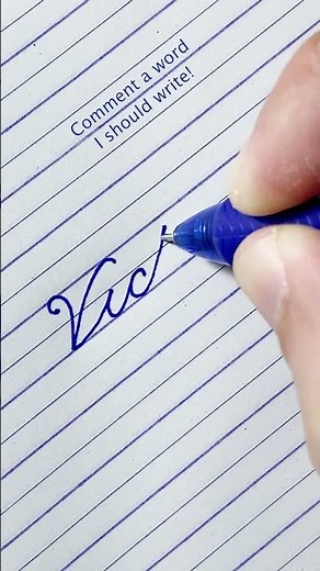 Victory in Cursive Writing | How to write in cursive | Cursive Handwriting Practice | Cursive Letter