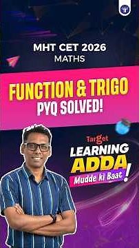 Trigonometric Functions Class 12 | MHT CET #shorts