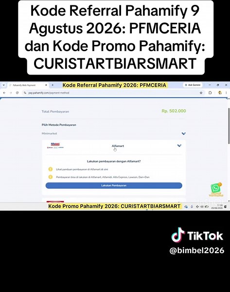 Kode Referral Pahamify 9 Agustus 2026: PFMCERIA dan Kode Promo Pahamify: CURISTARTBIARSMART Link daftar Pahamify: https://pay.pahamify.com/ #kodediskonpahamify #kodepromopahamify #kodereferralpahamify #pahamify