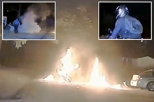 Shocking video shows Arkansas biker erupt in flames after being tased