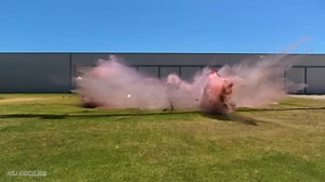 This is what 3,000 liters of water exploding at 200ft looks like