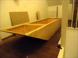 homemade plywood boat with electric drill total costs $70