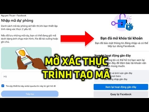 Cách Mở Xác Thực 2 Yếu Tố, Mở Xác Thực Trình Tạo Mã