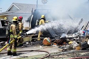 One person has died after an explosion caused by fireworks at a Simi Valley home Thursday