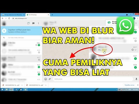 Cara membuat blur chat di whatsapp web