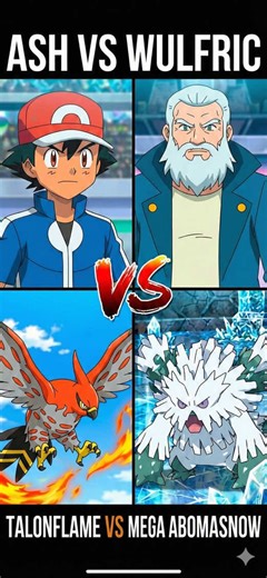 Talonflame vs Mega Abomasnow: Fire vs Ice! 🔥❄️ #pokemon #ashketchum #talonflame #abomasnow #megaabomasnow