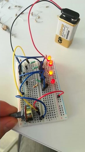 Simple VU-meter circuit test